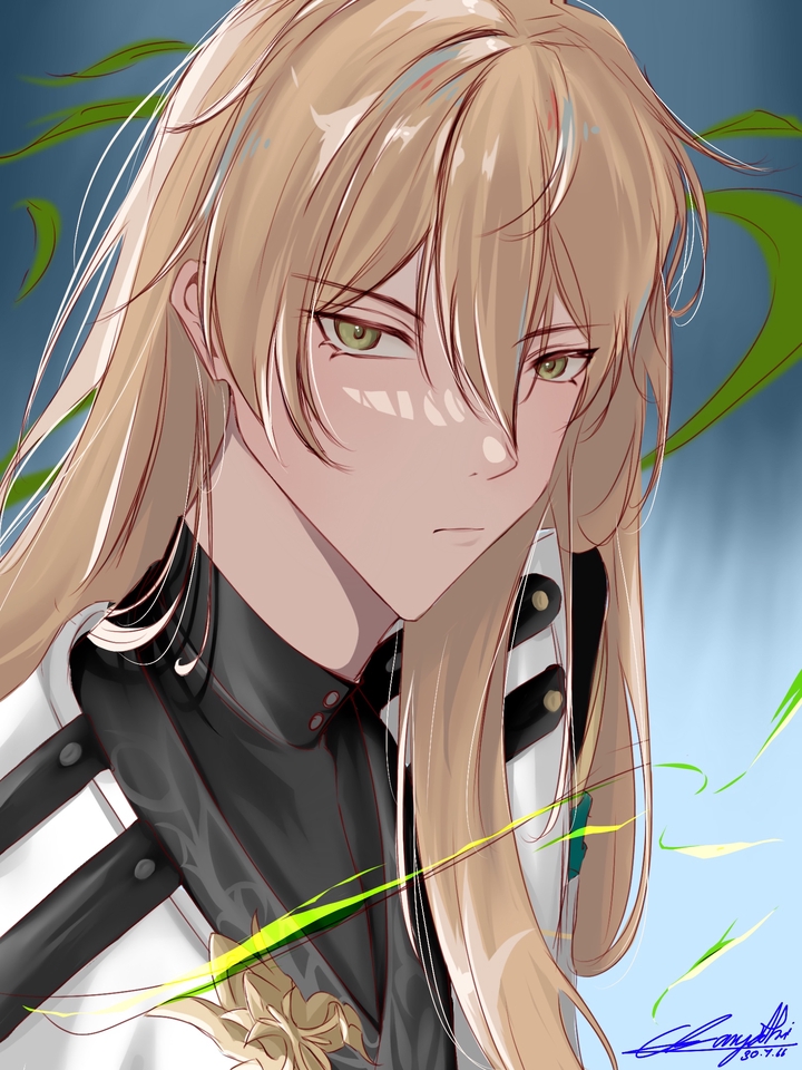 ออกแบบตัวละครอนิเมะ ผมยาวสีทอง คาแรคเตอร์ญี่ปุ่น วาดภาพประกอบ