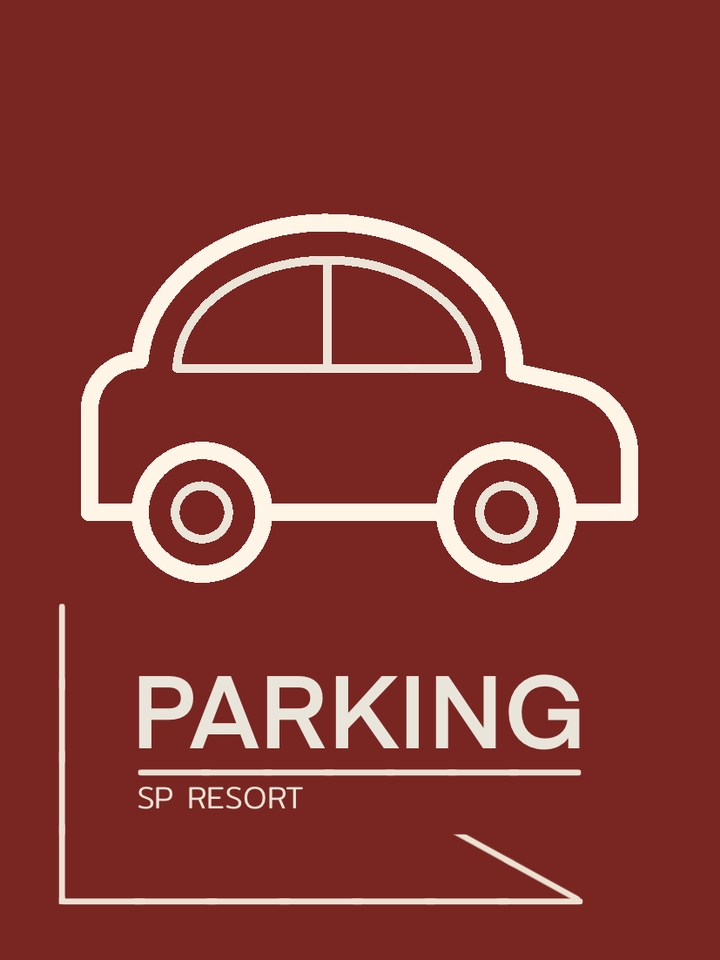 รับทำป้ายไฟ สั่งทำป้าย SP Resort ที่จอดรถ