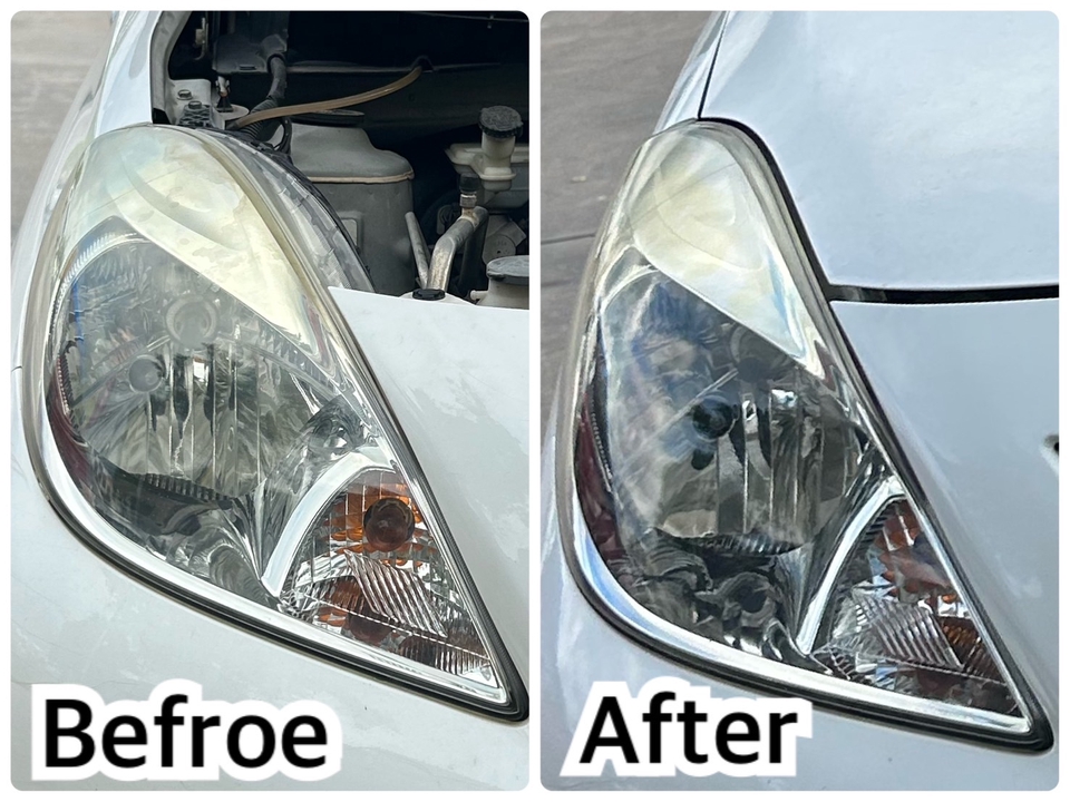 ขัดไฟหน้ารถ - ขัดโคมไฟหน้าถึงที่(อ.เมืองระยอง) ขัดลบรอยด้วย น้ำยา3D usa - 13